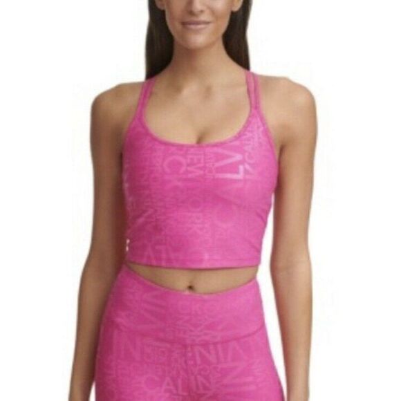 Calvin Klein Performance Printed Strappy-Back Tank Top Women's Extra Small NWT - Picture 1 of 8